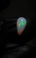 Natural Ethiopian Opal Cab - Bright Play Of Color Crystal Loose Gemstone 1.20 Ct