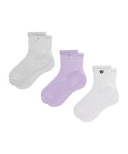 3-Pack Unisex Lululemon Daily Essential Socks - WHT/OCNA/LFRS - Size L