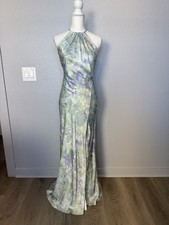 New Revolve ASTR Elynor Dress in Purple Abstract Medium Womens Long Maxi Gown