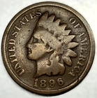 1896 Indian Head Cent Penny Good Details Condition 1c One Cent US Coin- 3619