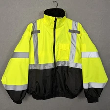 OccuNomix 2 In 1 Bomber Jacket Mens XL Type R Class 3 High-Vis Safety Yellow