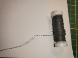 Zier Deko Bastel Metall Draht auf der Rolle in grau