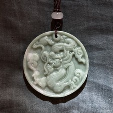 Jade Drachen Anhänger Geschnitzt Talisman Stein Tibet Nepal China