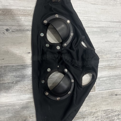  Horse Blinker Hood w/Plastic adjustable Half Size Cups, No Ears In Black 