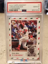 2023 topps holiday Countdown Jordan Walker # 8 Psa Gem mnt 10 Cardinals 🔥 🔥