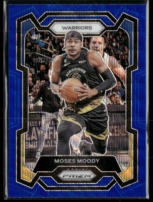 2023-24 Panini Prizm #228 Moses Moody Prizms Blue Wave