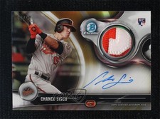2018 Bowman Chrome Relics Gold Refractor 16/50 Chance Sisco #BCAR-CS Auto r0j