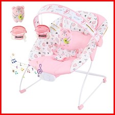 Furmubei Portable Baby Bouncer Bouncy Seat with Music Infant 0-6M 0-20lb