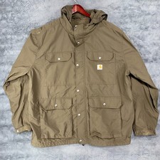 Carhartt Men's 103126 Utility Coat 2XL Work Jacket Green Rain Defender