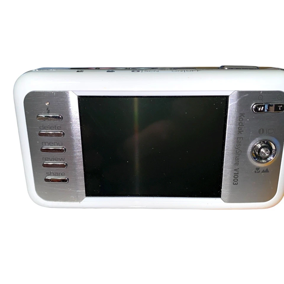Kodak EasyShare V1003 10MP White Digital Camera Box Manuals Untested No Battery - Image 4 of 4