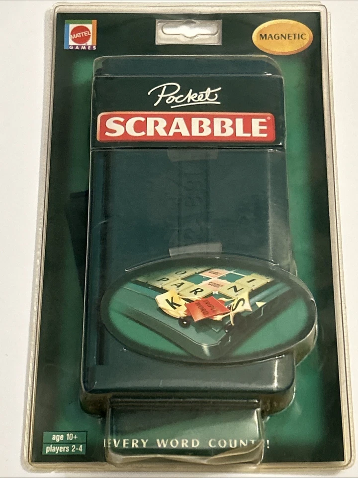 Pocket Scrabble Travel Size Board Game Magnetic Mattel 2006 New & Sealed  - Image 4 of 4