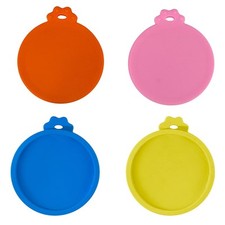 4 Pcs Silicone Small Pet Food Can Lids Covers for 3 oz  2.5 oz Cat Food Cans