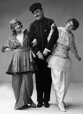 Marsen Isa Actress Germany with Franz Schwaiger and Lisbet Schloss- Old Photo