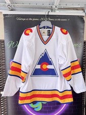 Authentic adidas Colorado Avalanche 1976 Rockies Classic NHL Hockey Jersey Sz 50