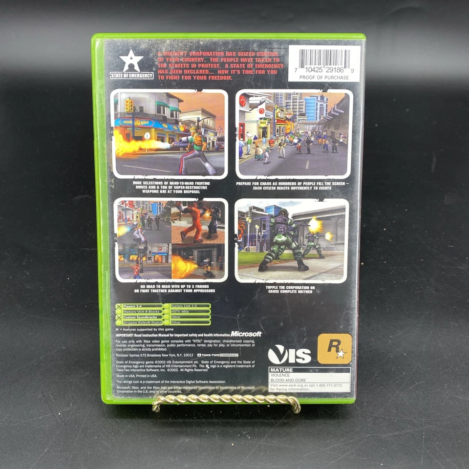 Estado de Emergencia - Microsoft Xbox Original Foto 2 de 4