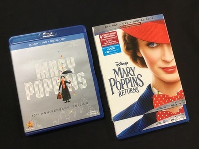 Mary Poppins (1964) + Mary Poppins Returns - Blu Ray / DVD Lot  Andrews Blunt