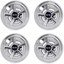 Golf Cart Hubcaps 8 Inch Set of 4, Club 8 inches, chrome - Silver
