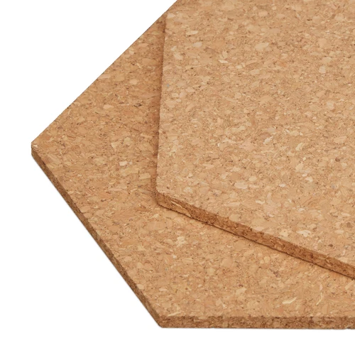 Korkpinnwand Korkwand Set Memoboard Kork Bulletin Board sechseckig Naturfarbe - Bild 6 von 7