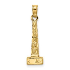 14K 3D John Hancock Building, Chicago Charm Bracelet Necklace