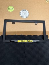 Amg Black-yellow Style 3d Performance License Plate Frame-fits Mercedes Models Amg Black-yellow Style 3d Performance License Plate Frame-fits Mercedes Models