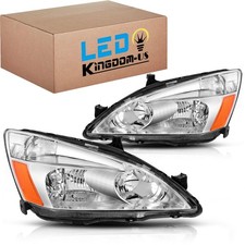 Ledkingdomus Headlight Assembly Compatible 2003 2004 2005 2006 2007 Accord