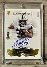 2018 Panini Flawless Rookie Signatures Diamond Saquon Barkley /25 - On Card Auto. rookie card picture