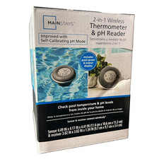 Mainstays 2-in-1 Multi-Function Wireless Pool Thermometer Ph Set with LCD NEW