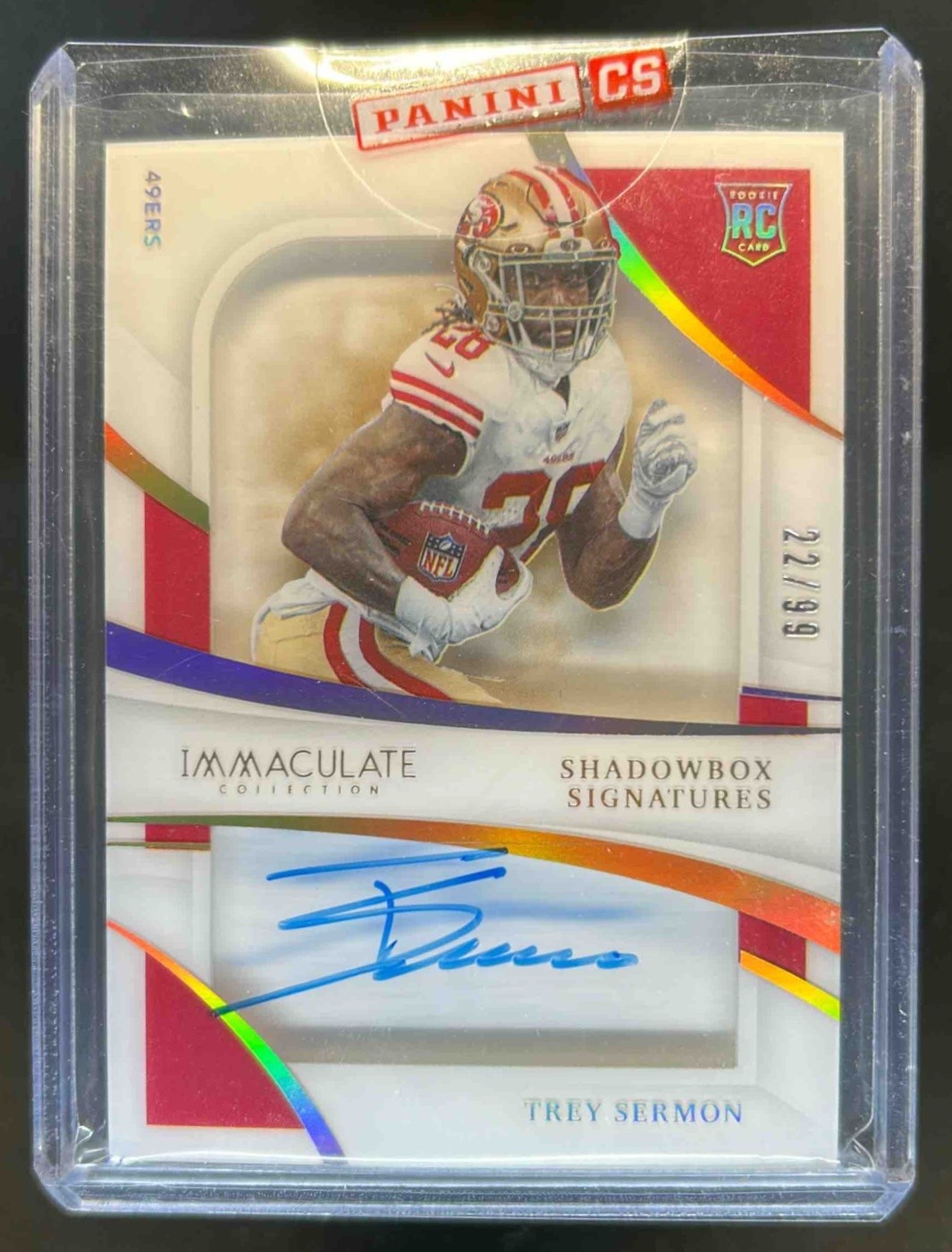 Trey Sermon Panini Immaculate Collection Rookie Shadowbox Signatures #ISSTS Base