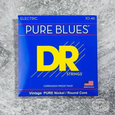 DR Strings PURE BLUES - Pure Nickel Electric Guitar Strings - Single Packs  