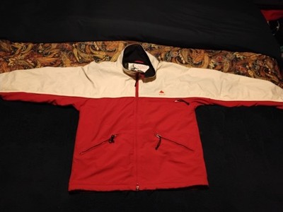 Vintage Red&White Burton Surfwear Insulated Snowboarding Jacket 1990s Size M