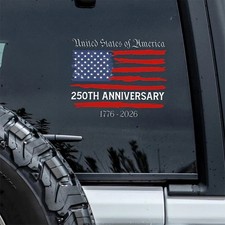 250 Years 1776 - 2026 Patriotic Eagle Car Window Decal Sticker