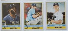 3 Card Lot- 2025 Topps Heritage TB Rays ⚾️ Cards (Díaz, Montgomery RC, & Baz)