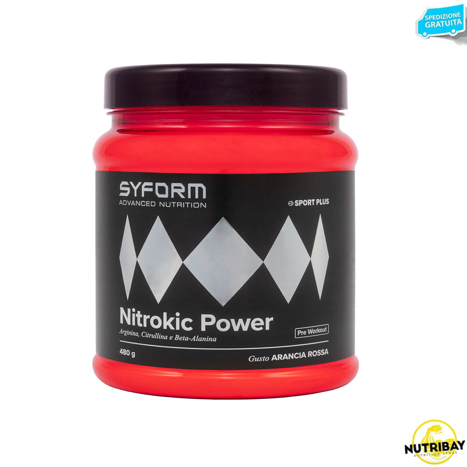 Syform Nitrokic Power 480g | Citrullina, Beta Alanina, AKG | Pre-Workout