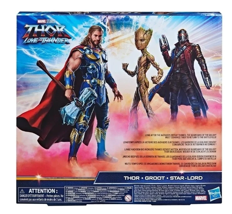 NUEVO SELLADO Marvel Studios Thor Love Thunder Titan Hero Series Paquete de 3 Foto 3 de 3