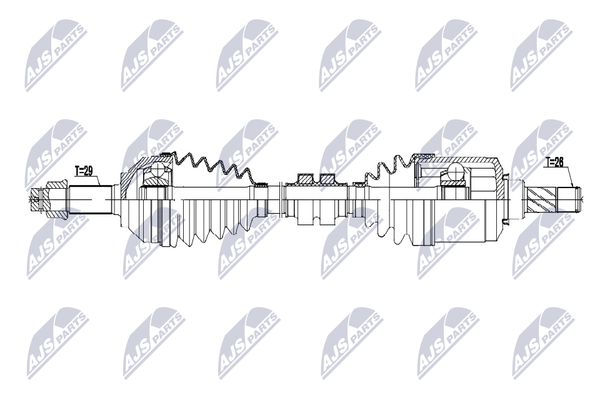 NTY NPW-NS-203 Antriebswelle Vorne Links Passend FüR Nissan-image