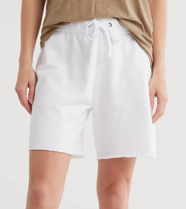 James Perse French Terry Shorts White NWT $140