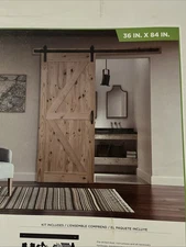 J Shape Barn Door Hardware Kit Sliding Track for Wood Door, Heavy Duty, No Door