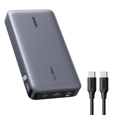 UGREEN Nexode Power Bank 145W Max 25000mAh externer Akku mit 3 Space Grau
