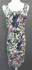 Ann Taylor Pencil Dress Womens 4T Sleeveless Knee Length Lined Multicolor Floral