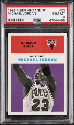 1998 FLEER TRADITION VINTAGE '61 #23 MICHAEL JORDAN PSA 10