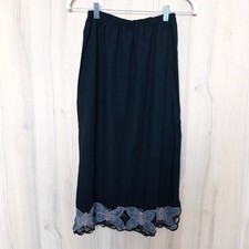 Y2K Womens Embroidered Butterfly Midi Skirt XS/S Black Fairy Grunge Whimsigoth