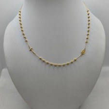 Collana Girocollo Rosario oro giallo 18 kt 45 cm 3 g
