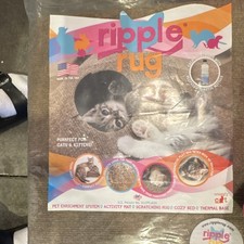 Snuggly Cat Ripple Rug Activity Mat Scratching Rug Ribbed Recycled Carpet