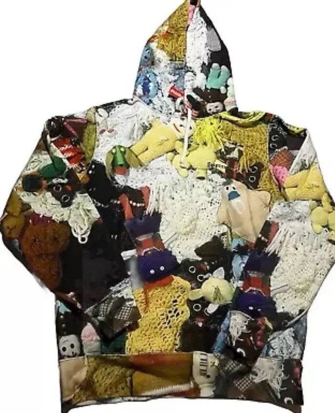 Sweat à capuche Supreme Mike Kelley More Love Hours, imprimé intégral taille XL FW18