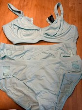 hellblauer BH 105D und 2 Slips Gr.48/50 NEU