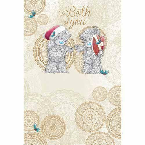 Me to You Both of You Christmas Greetings Card - Tatty Teddy Foil Finish Glitter - Picture 1 of 1