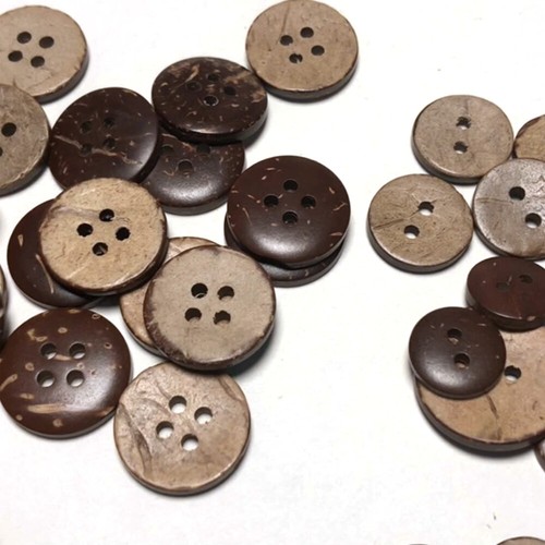100pcs Antique Coconut Shell Button Sewing Scrapbooking Clothes DIY Craft 4-Hole - Picture 3 of 11