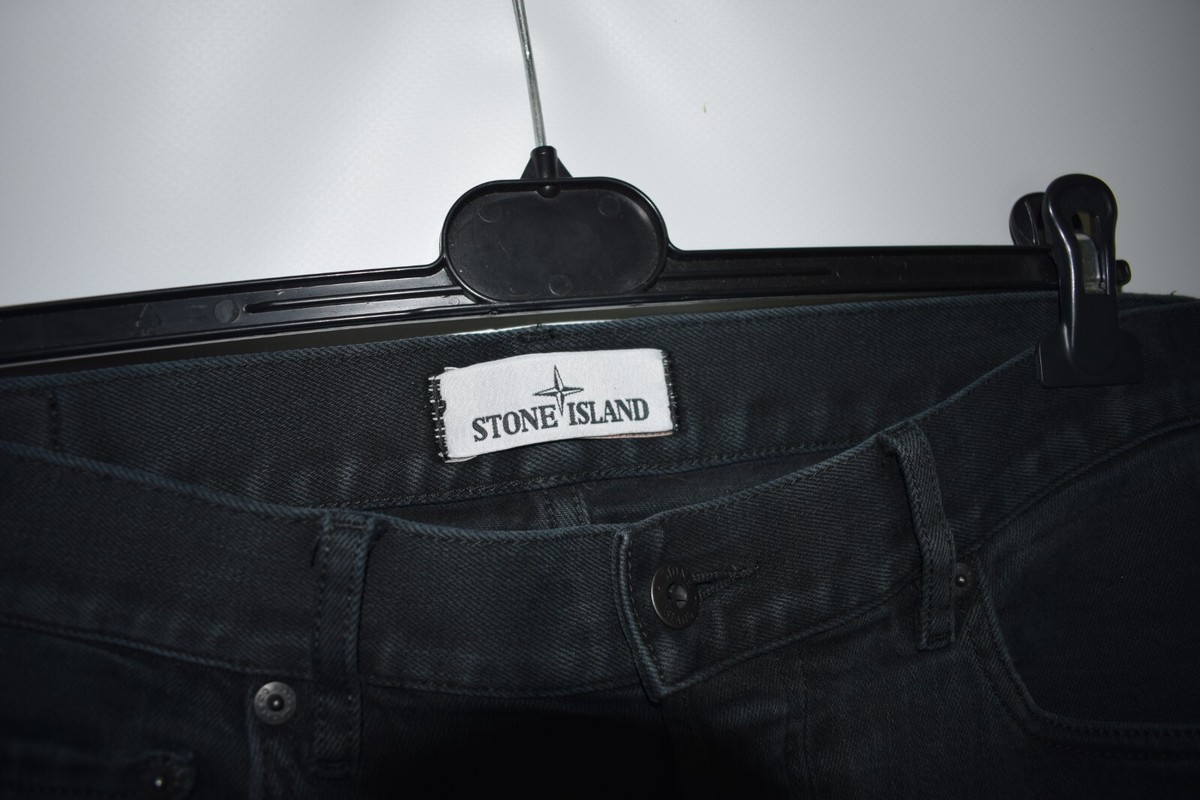 Stone Island Wash Slim Fit Black Denim Jeans Logo Badge Size Stone Island Wash Slim Fit Black Denim Jeans Logo Badge Size