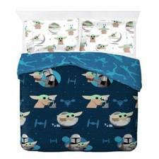 Star Wars Mandalorian 6 Pieces Baby Yoda" Kids Reversible Twin Bed Set