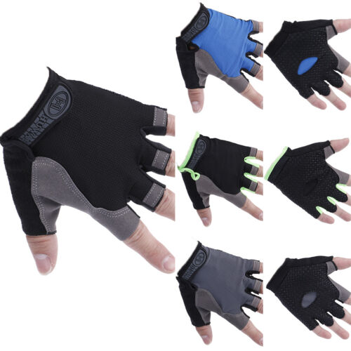 Women Men Sport Cycling Fitness GYM Workout Exercise Half Finger Gloves Bike ~sf - Picture 1 of 15